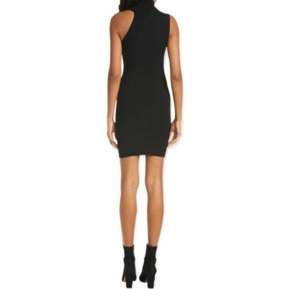 ALICE + OLIVIA Kiki Shoulder Cutout Body-Con Sweater Dress in Black - NWT - Picture 3 of 10